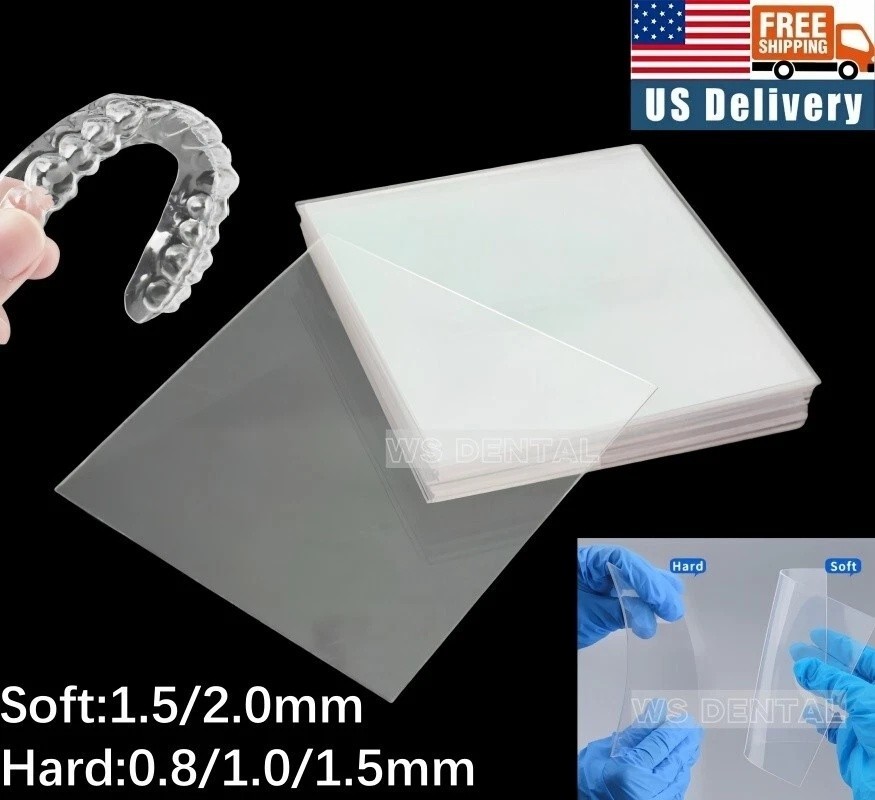 Dental Orthodontic Plastic Retainer Splint Vacuum Thermoforming Sheets Soft Hard