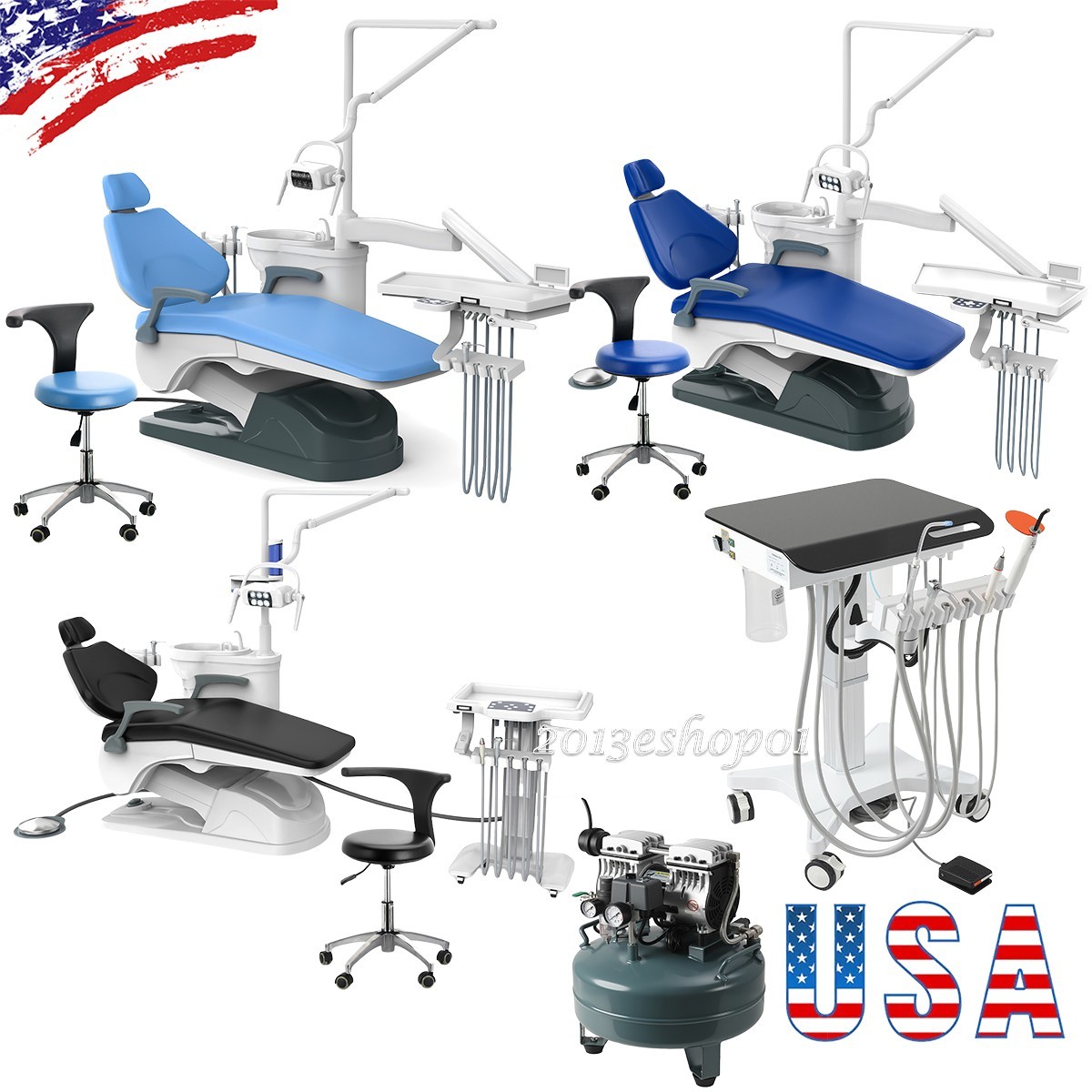 FDA Dental Unit Chair Computer Controlled DC Motor /Air Compressor/Liftable unit
