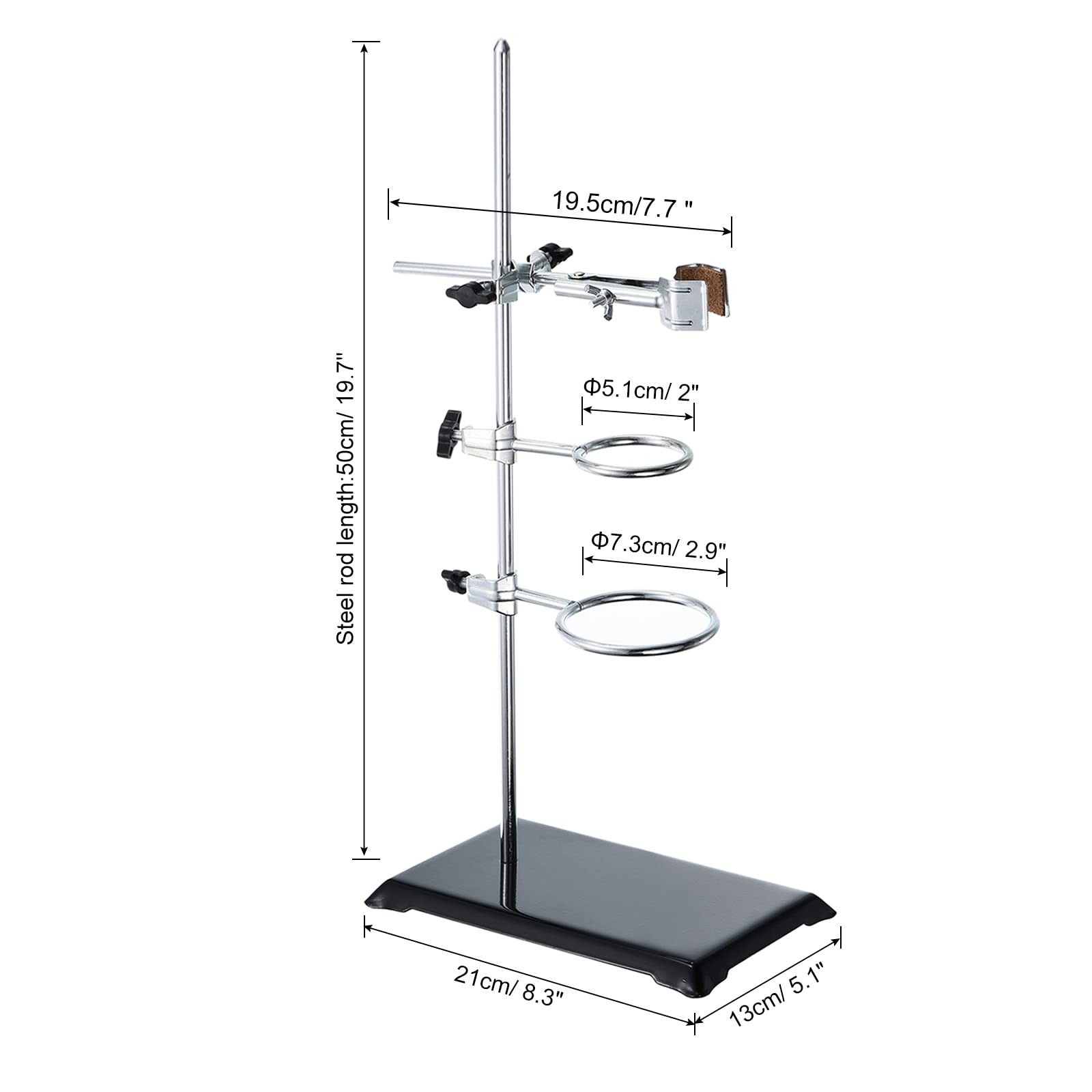 PATIKIL Lab Stand Set, 20 Inch Lab Stand & Clamp Set, 1 Set Stand Support with 1