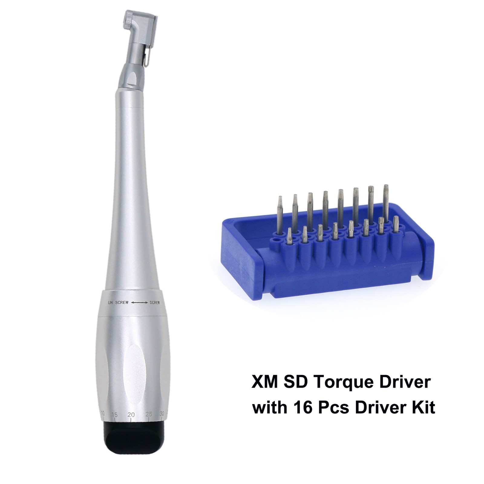 US Dental Torque Wrench Universal Implant Wrench Contra Angle 16 Drivers Wrench