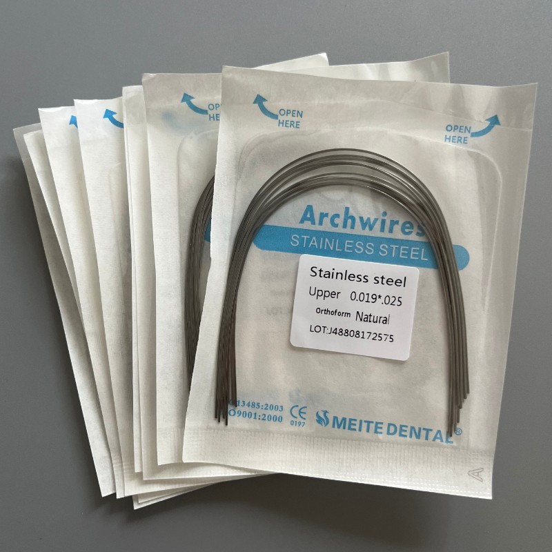 Dental Orthodontic Stainless Steel Round/Rectangular Arch Wires Natural