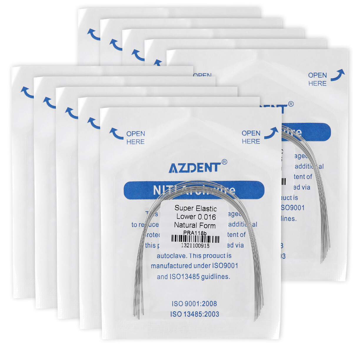 AZDENT Dental Orthodontic Niti Arch Wire Super Elastic Natural Nature Form Round