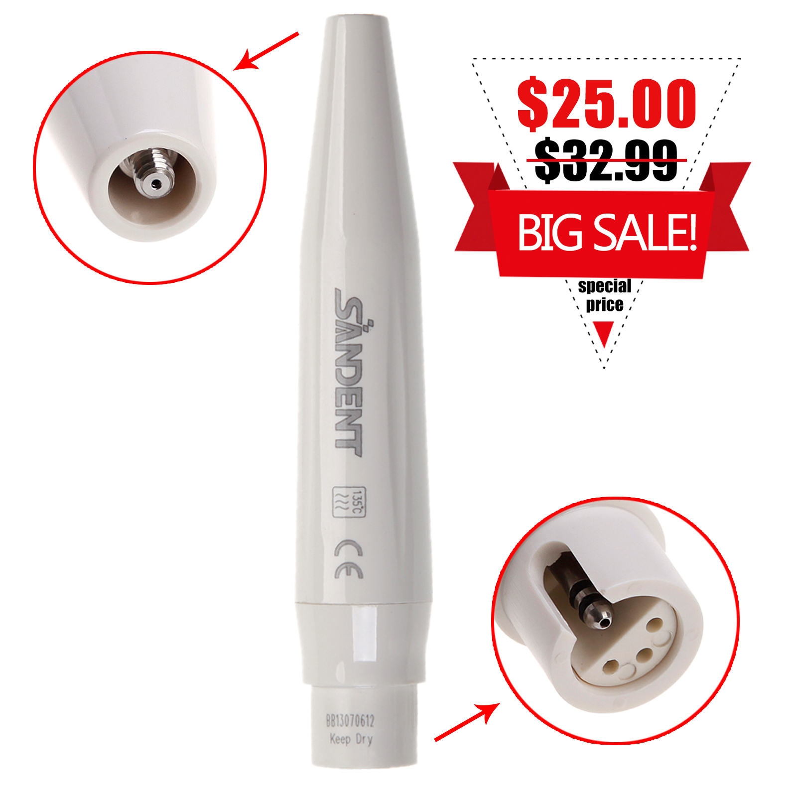 Dental Ultrasonic Scaler Scaling Handpiece Deluxe fit for DTE SATELEC 135°C
