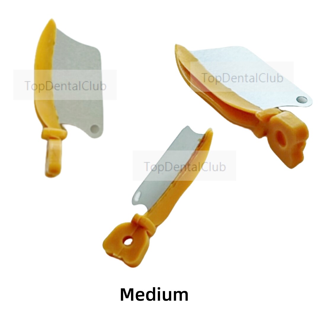 50pcs Dental Fender Interproximal Wedge Matrix Blade Guard with Metal SML 134℃
