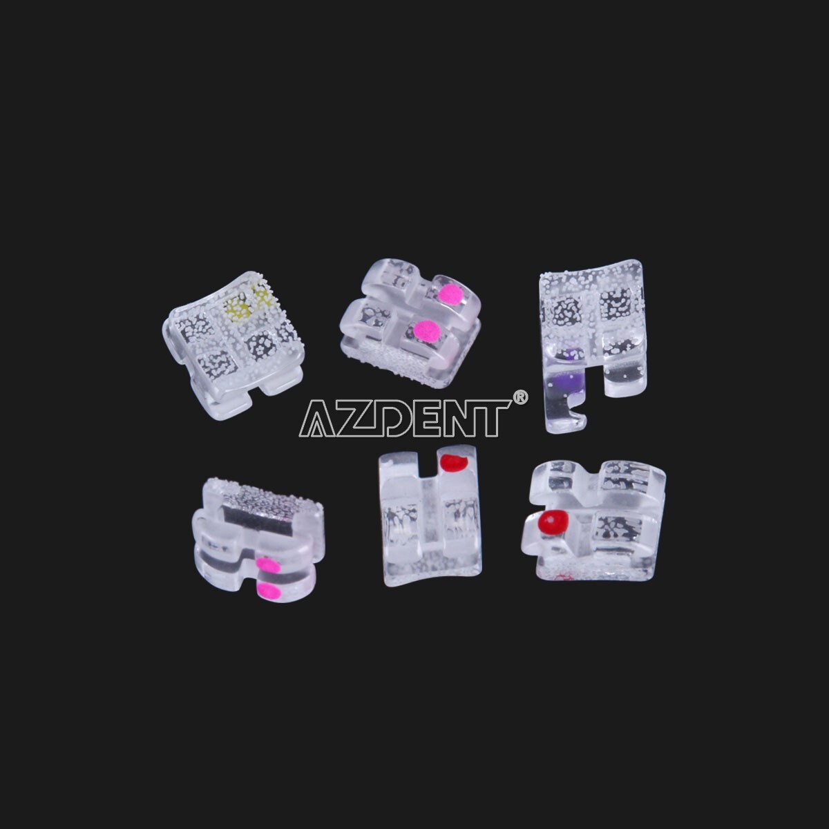 3X Brackets de Ortodoncia Dental Mini Roth.022 Ganchos 3 Zafiro Monocristalino