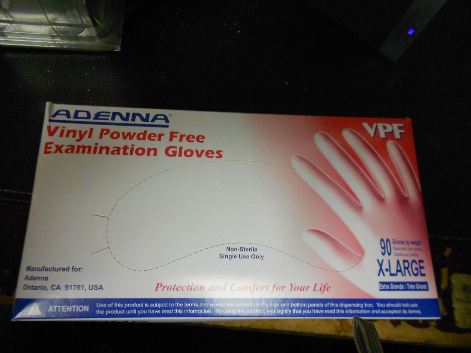 Adenna VPF Vinyl Powder Free Exam Gloves VPF236