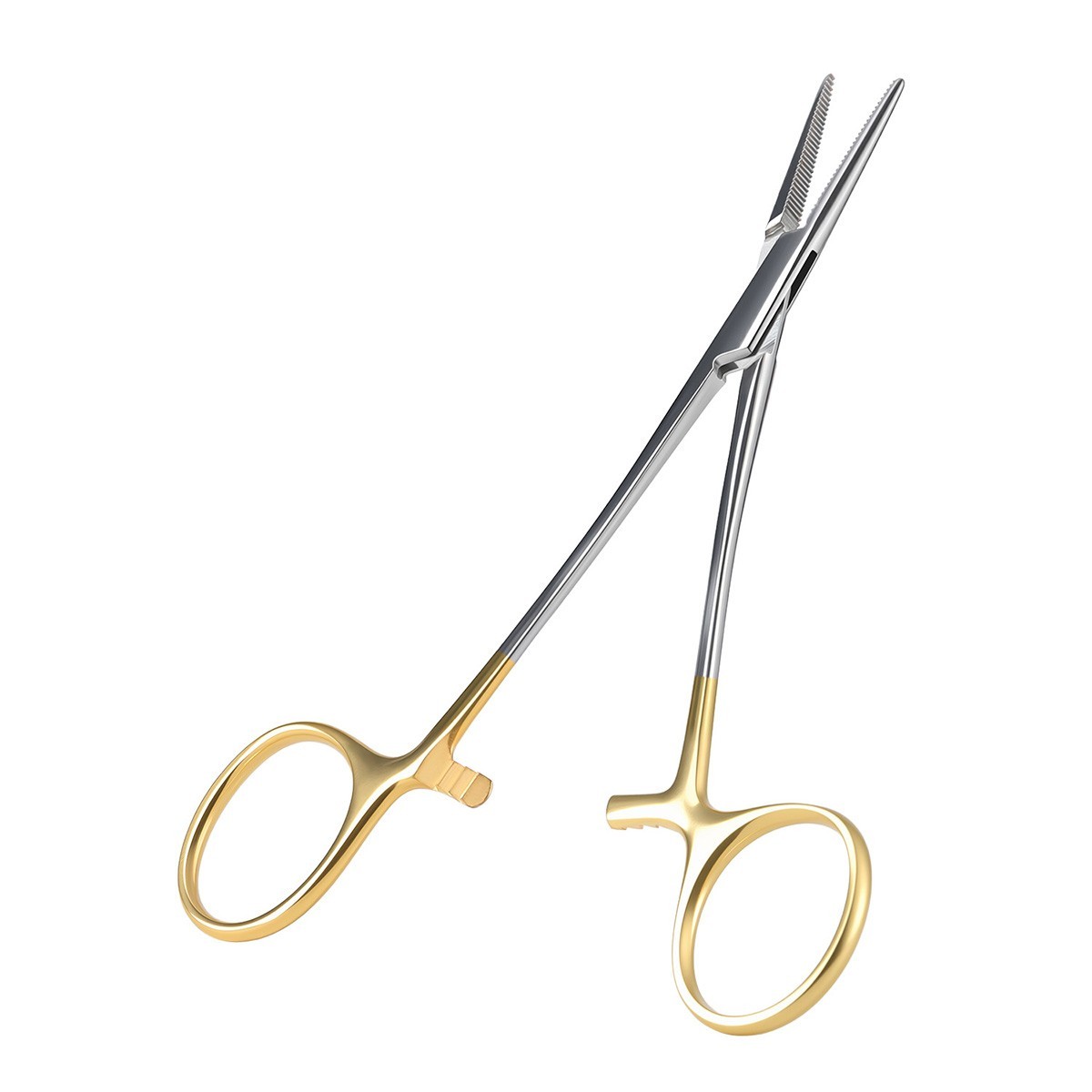 2Type Dental Hemostat Locking Forceps Surgical Instrument Curved & Straight Head