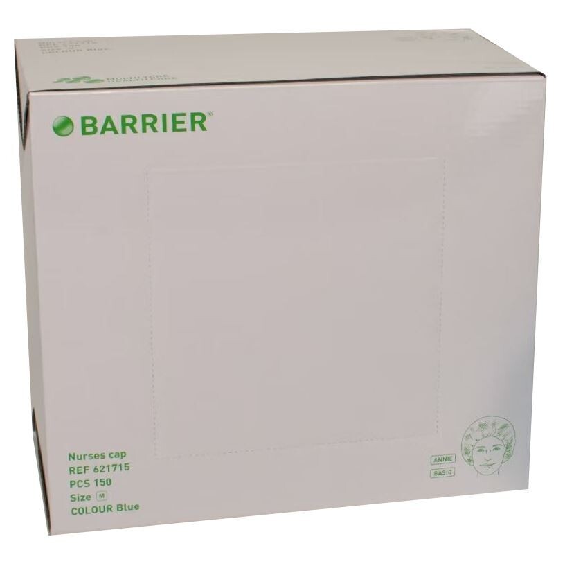 *150-Pairs* Molnlycke Barrier Surgical Cap Sheer Bouffant Blue Medium 621715