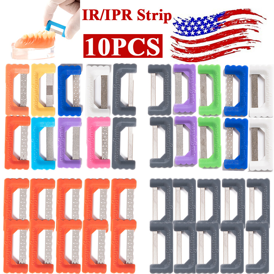 Dental Orthodontic IR/IPR Reduction Strip Kits Interproximal Enamel Strips 10Pcs