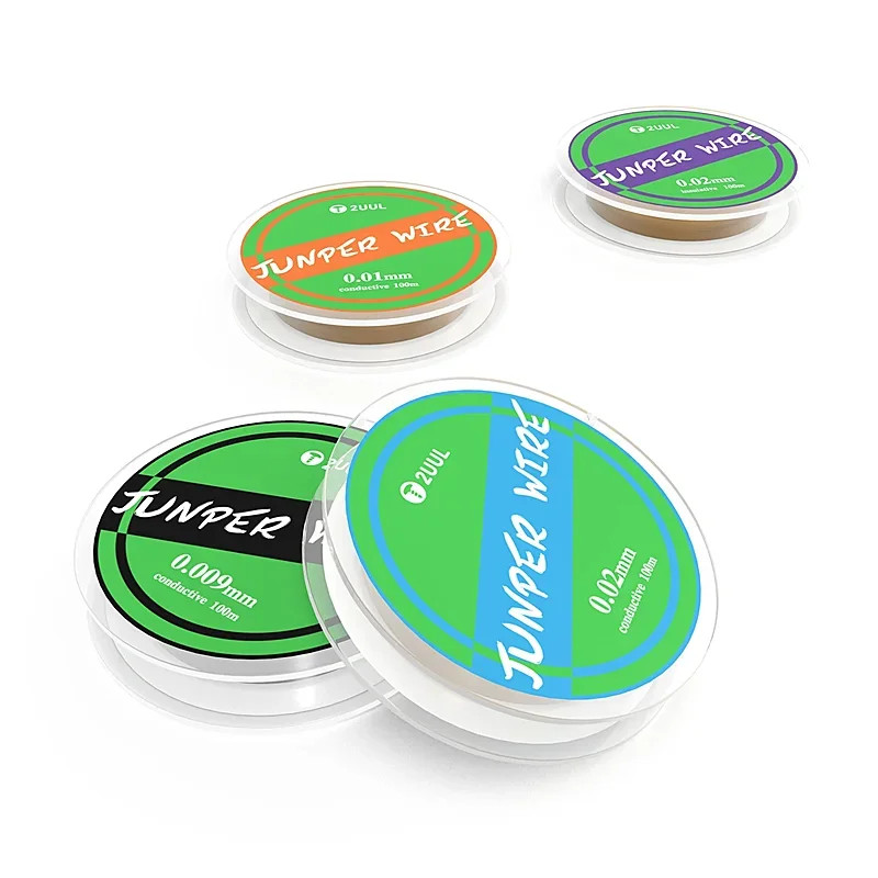2UUL Ultra-Fine Jumper Wire 0.009/0.01/0.02Mm, 100M Conductive/Insulative Flying