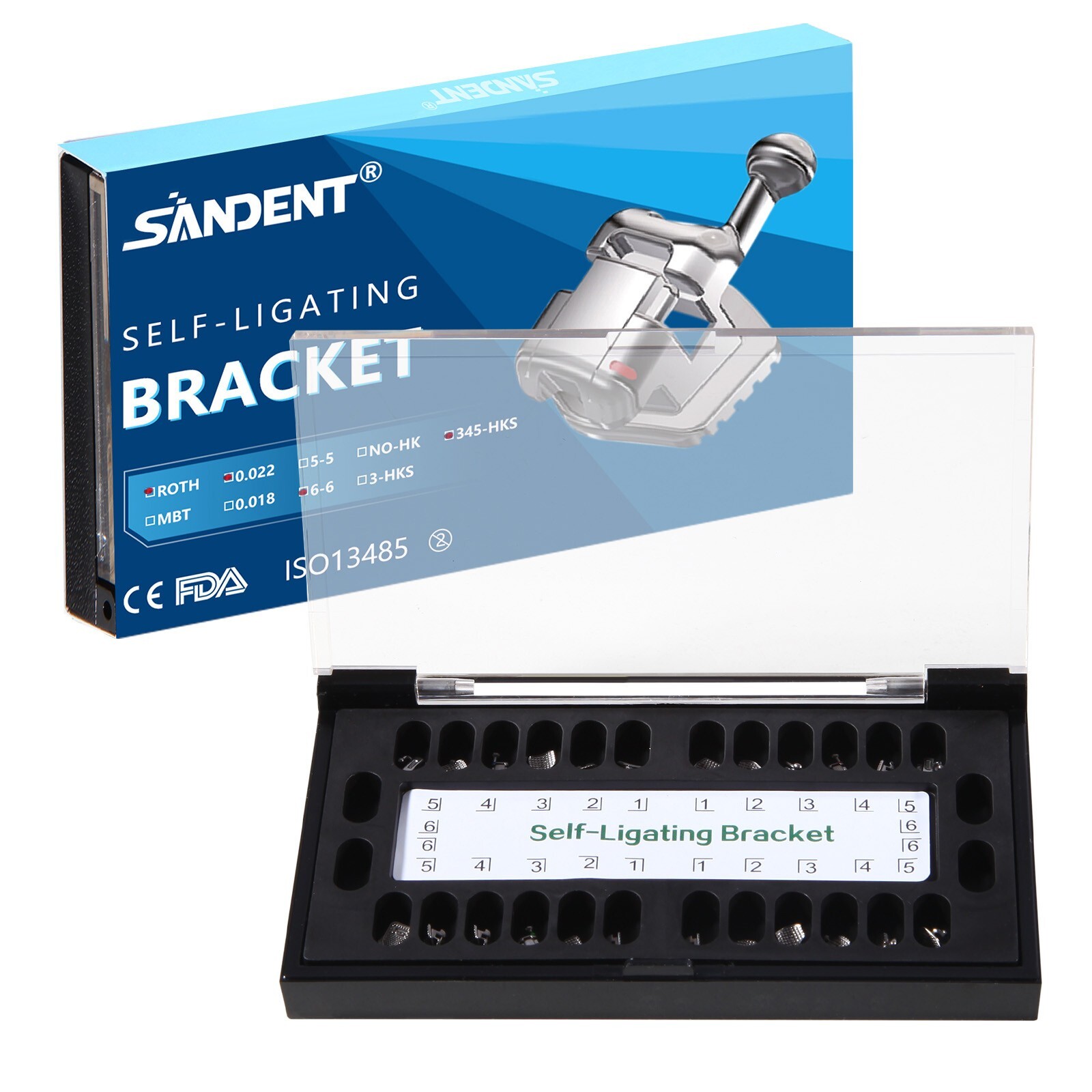 1-10 Sets Dental Orthodontic Self-ligating bracket Braces ROTH.022 Hooks 345 po