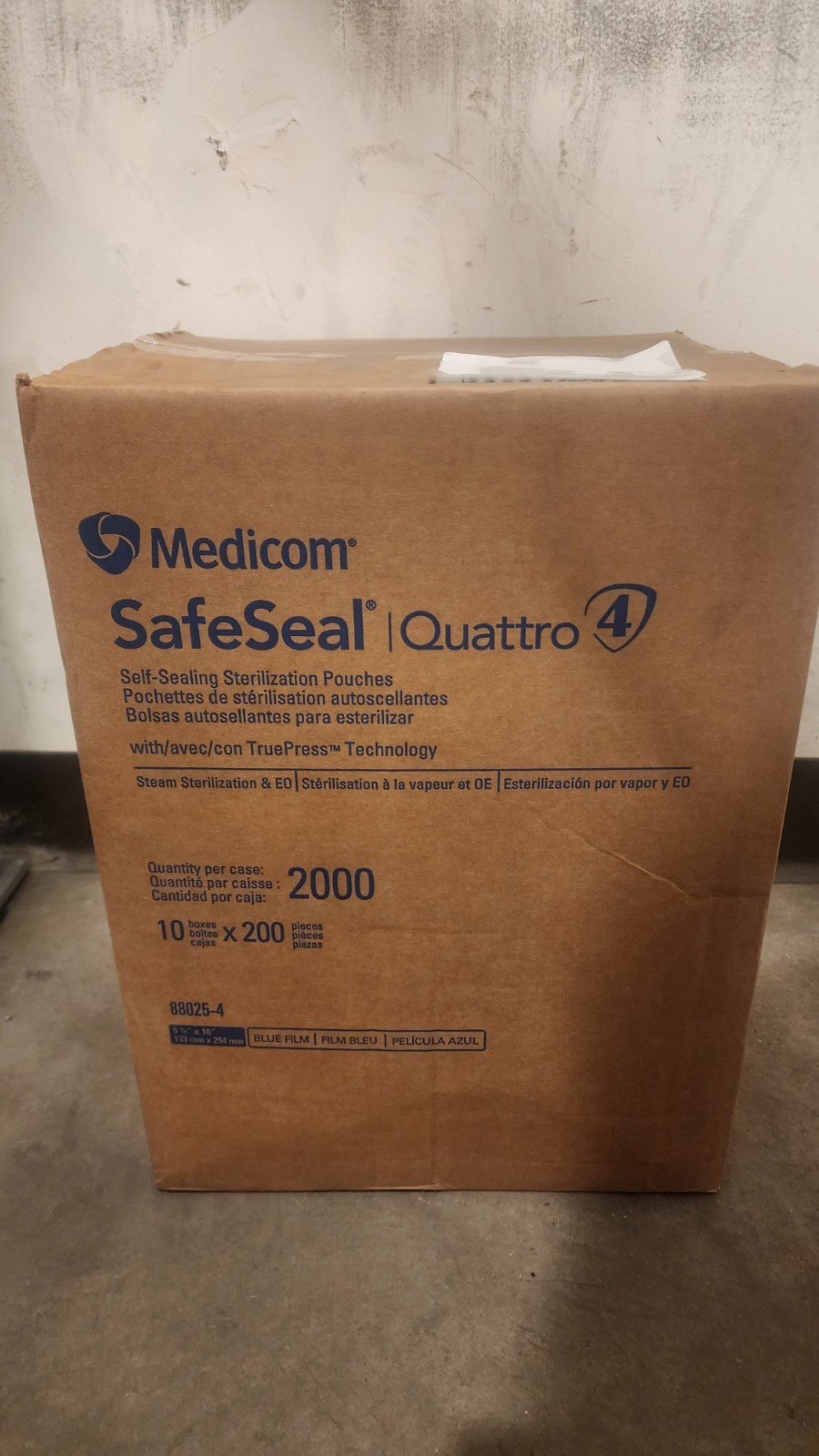 Medicom SafeSeal Quattro 4 5.25×10″ 88025-4 CASE OF 2000