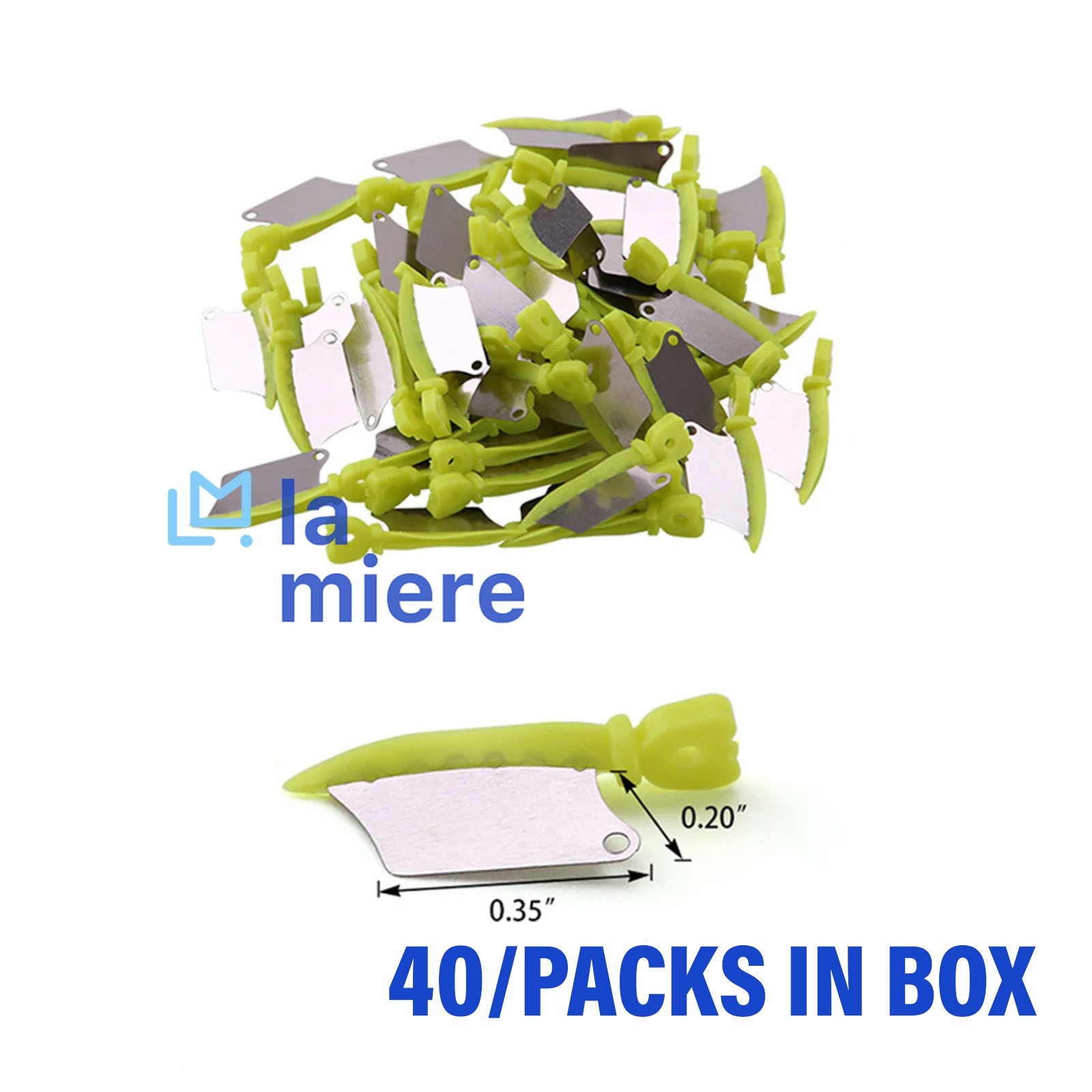 40/PK Disposable Metal Wave Shape Dental Wedges Teeth Wedge Tooth Gap