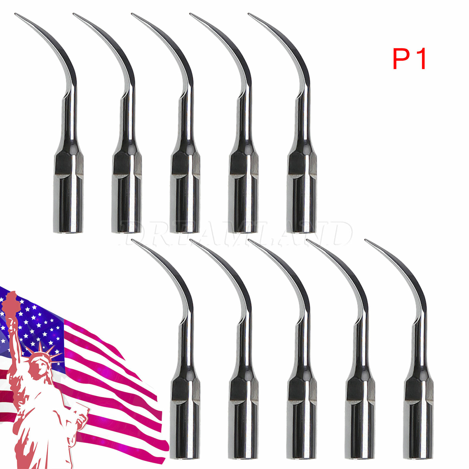 10 Pcs SKYSEA Ultrasonic Piezo Scaler Tips Fit Cavitron EMS P1/P3/P4 Dental