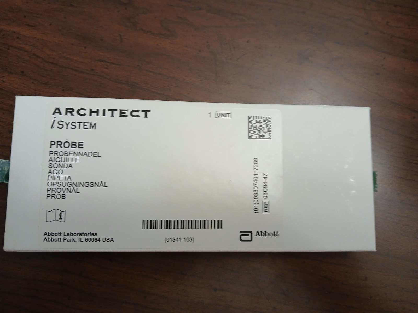 ABBOTT ARCHITECT Probe 08C94-47 For iSYSTEMS USED