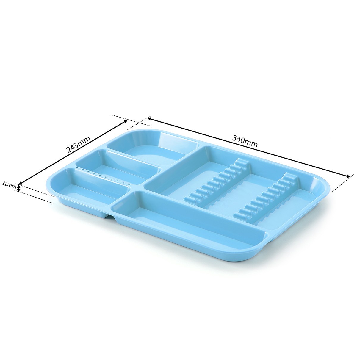 Dental Medical Autoclavable Plastic Trays Instrument Divided Separate Setup Tray