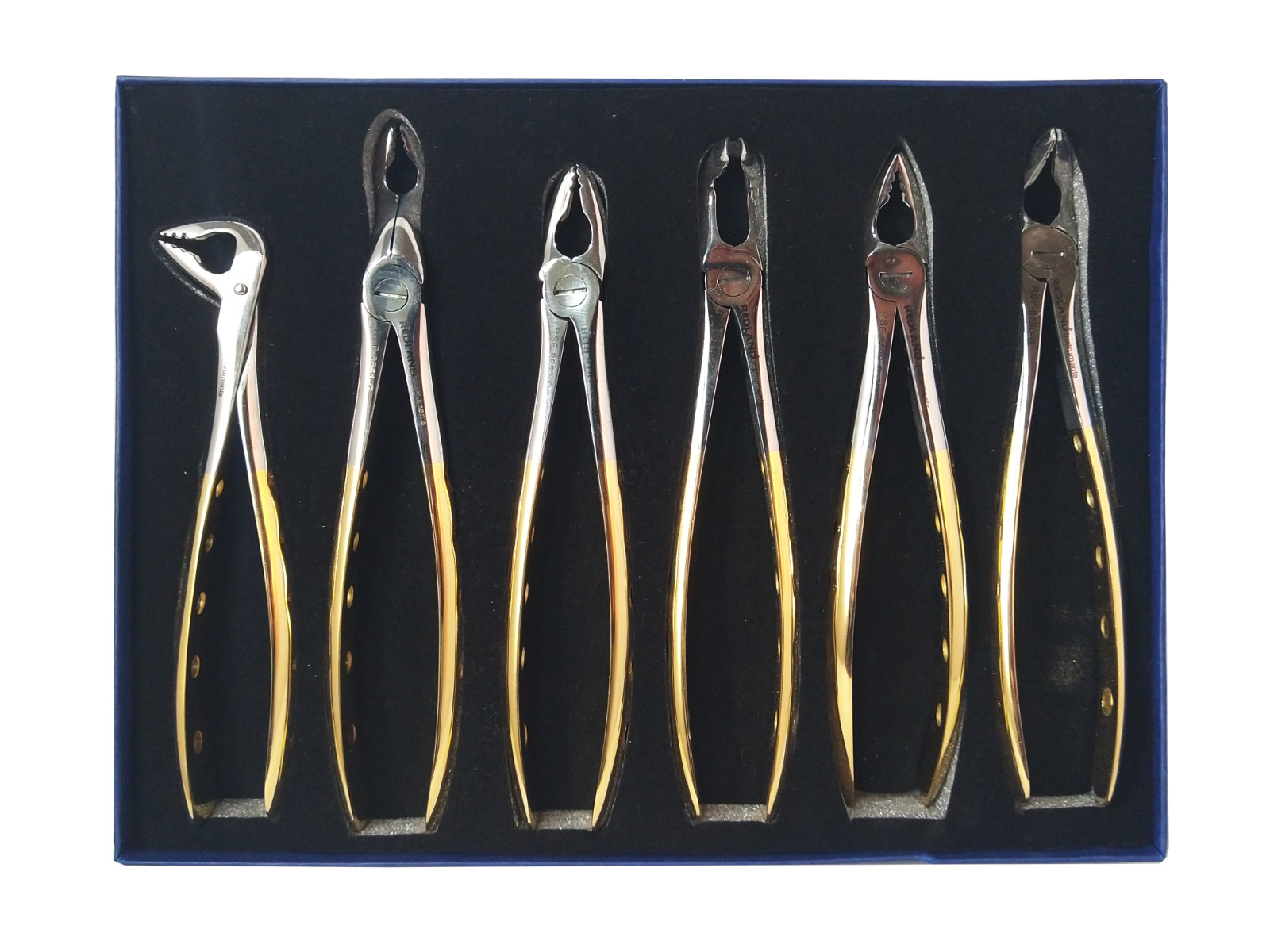 REDLAND DENTAL ATRAUMATIC EXTRACTION FORCEPS SET GOLDLINE