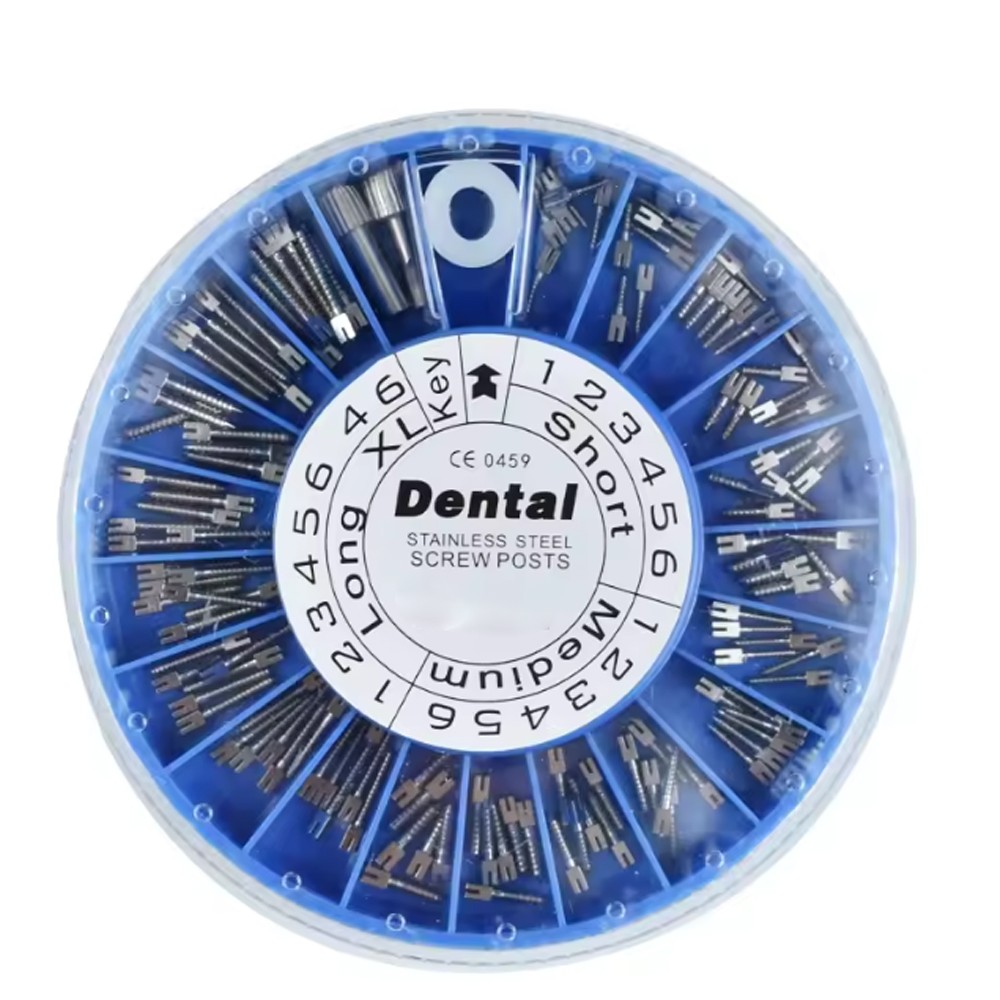 120/240PCS Dental Screw Post Titanium Kit Plated Conical Root Canal Pins