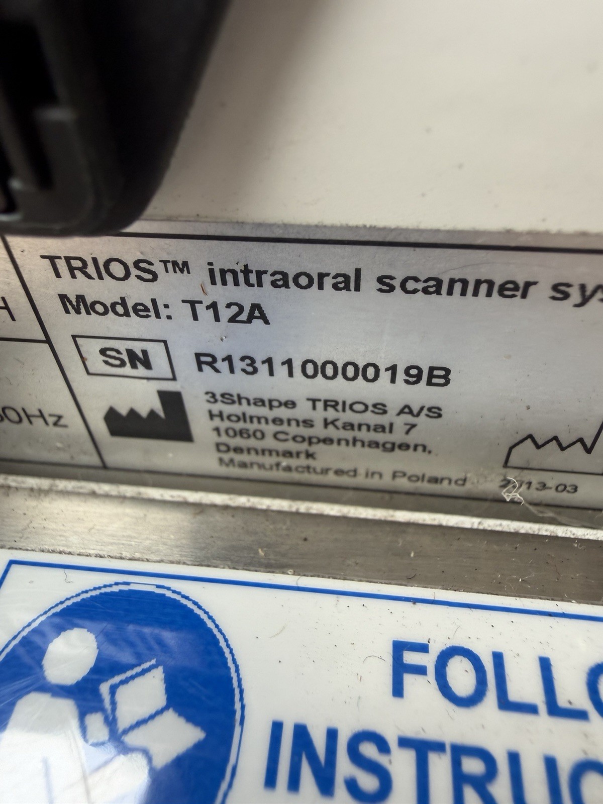 UNTESTED 2010 3Shape Trios T12A Professional Digital Scanning Solution : POWER