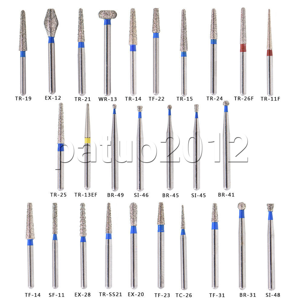 158 types Dental Diamond Burs for High Speed Handpiece Medium FG 1.6MM Drill