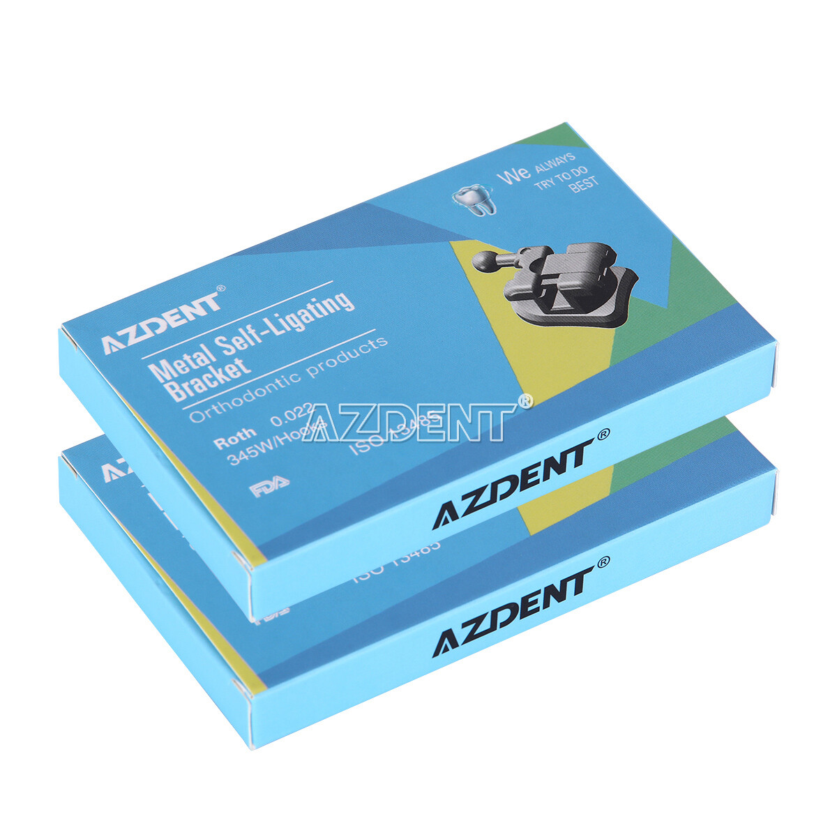AZDENT Dental Orthodontic Self Ligating Bracket Braces Mini Roth 022 Hooks 345