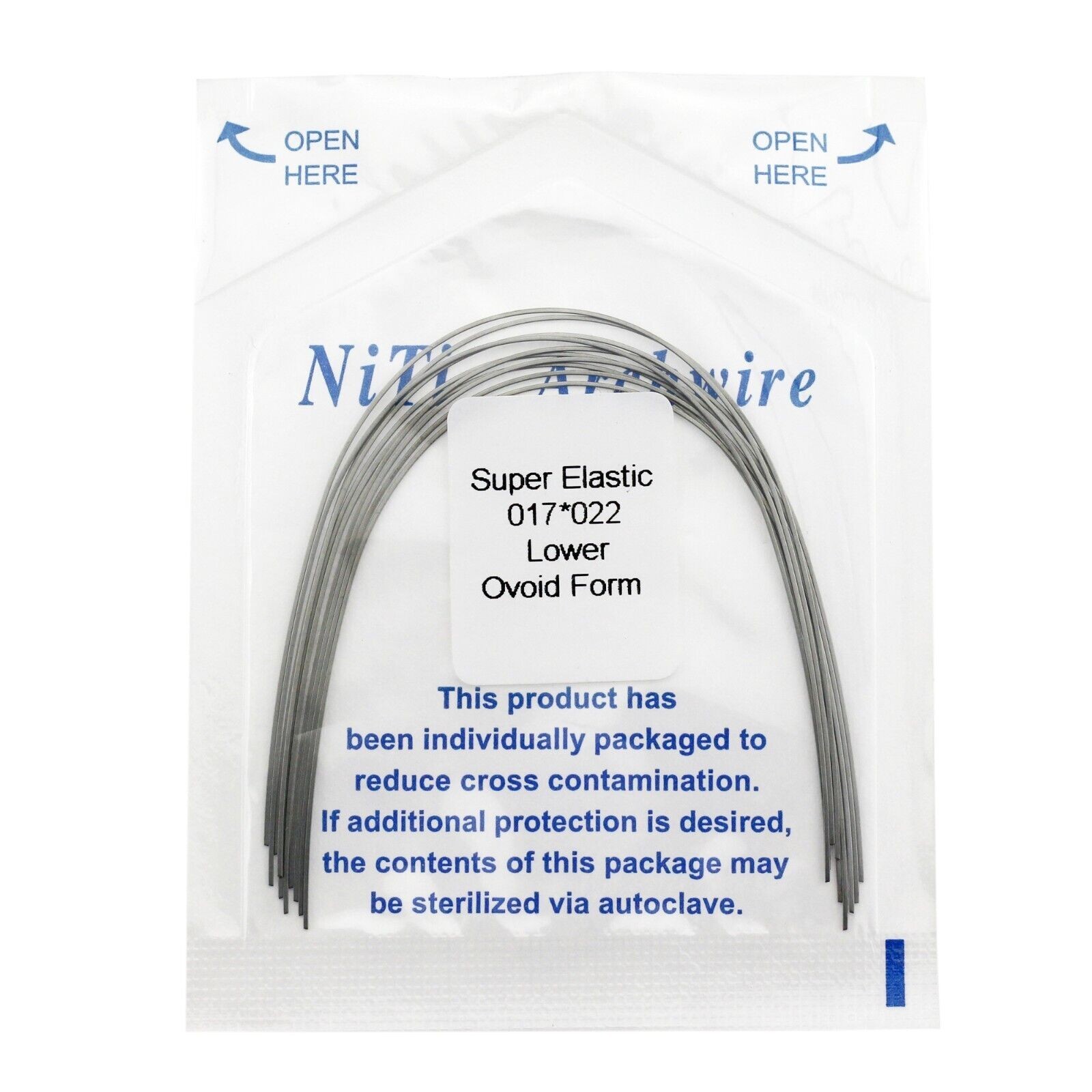 10Packs Dental NITI Ovoid/Natural/Square Form Rectangular Arch Wires Upper/Lower