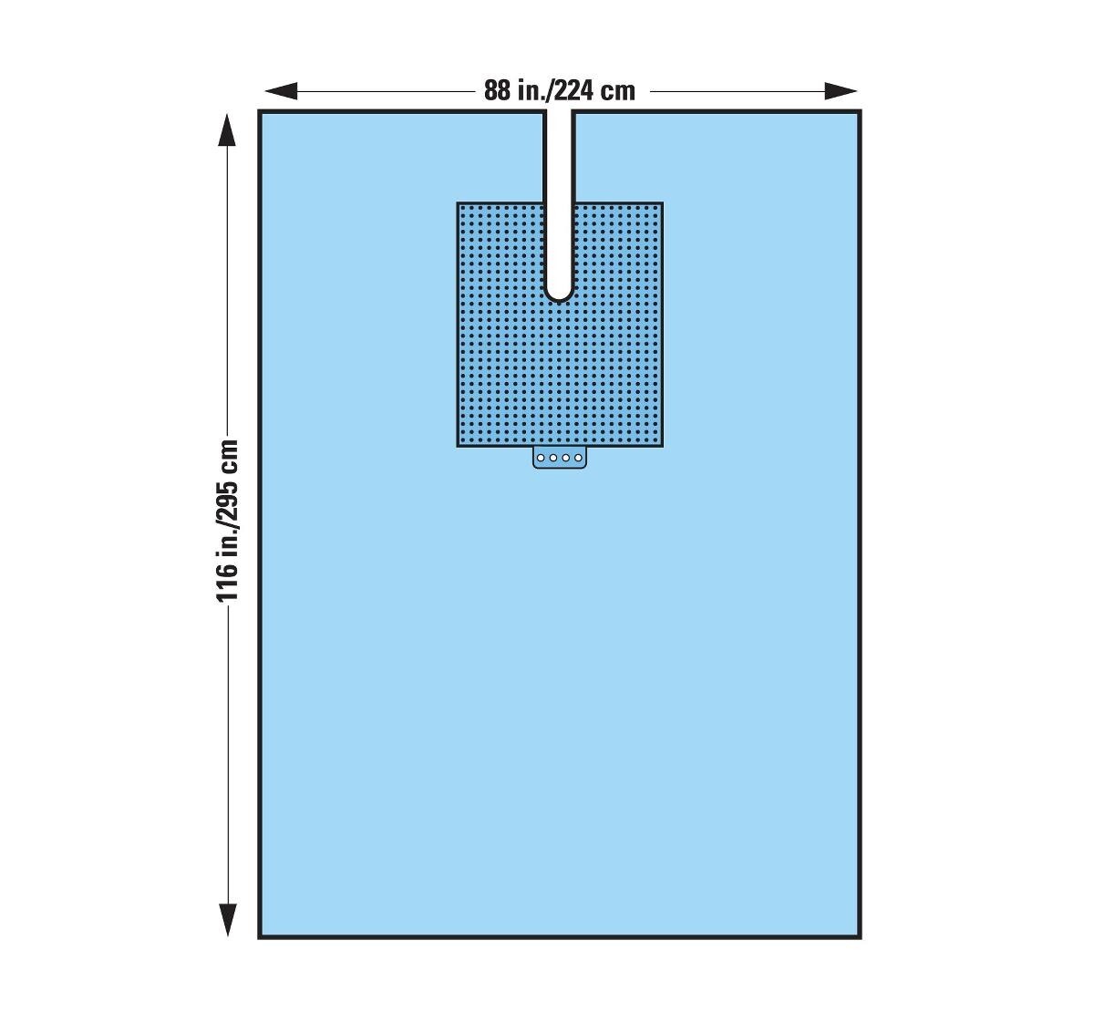 Halyard 7975703 Basic Body Split Drape (88in X 116in) (BOX OF 30)