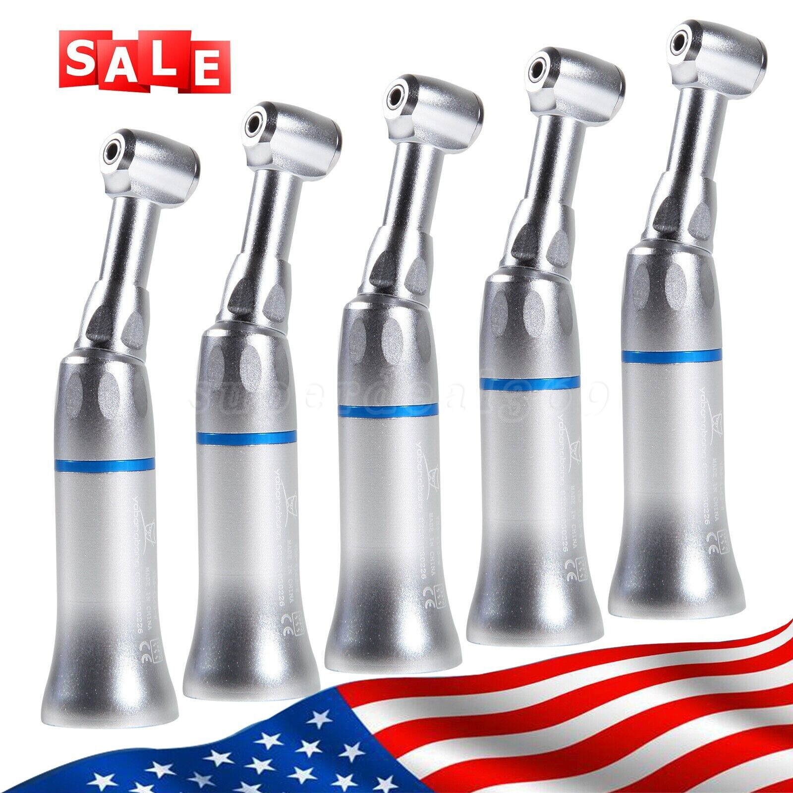 5X Dental Push Button Low Speed Contra Angle Handpiece Fit NSK E-type Motor YAD