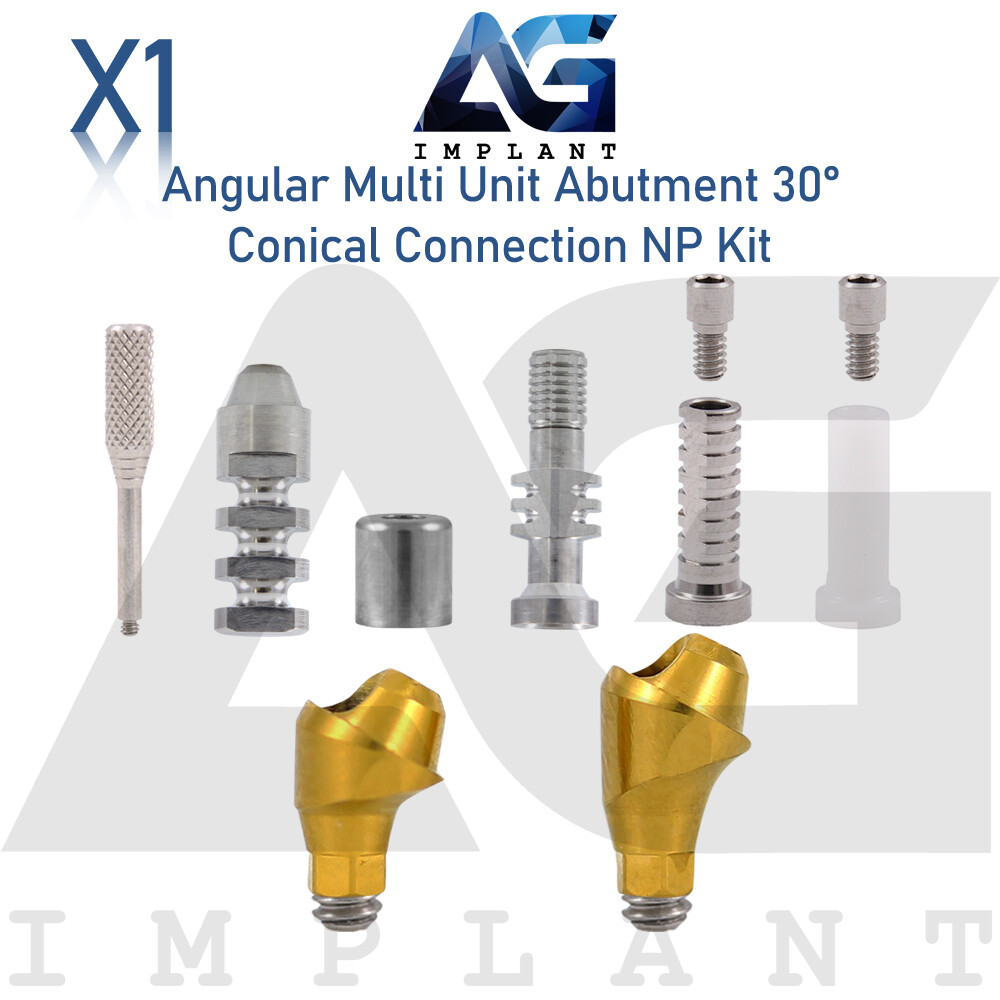 Angular Multi Unit Abut ment 30° Full Kit Conical Connection NP 2.25mm Hex
