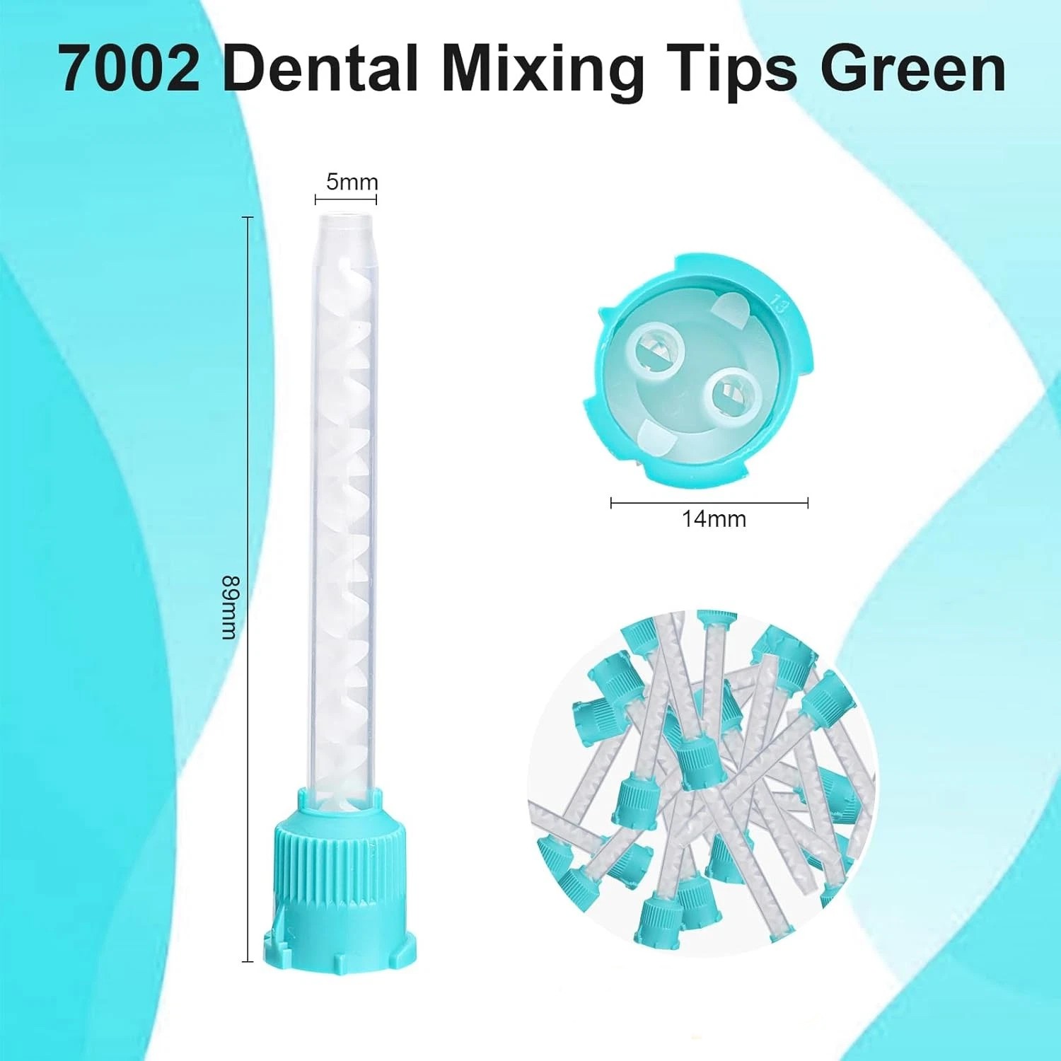 50Pack Dental Mixing Tips for Impression Material C&B Cements Temporary Crowns
