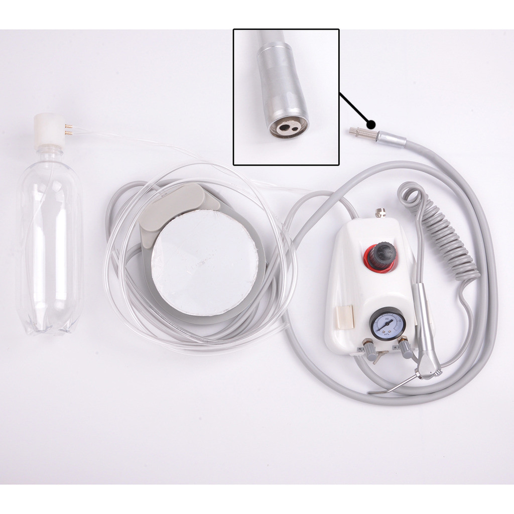 MOTOR 0.2-0.4Mpa Portable Dental Turbine Control Unit 2 holes Handpiece Adapter