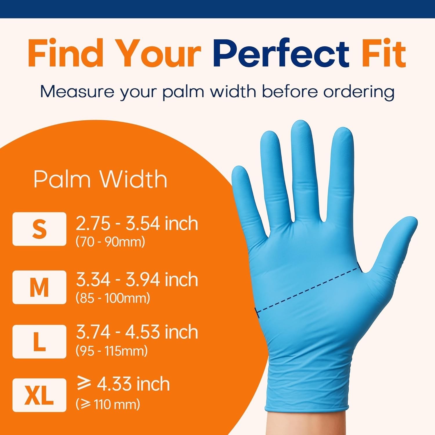 Ambidextrous Nitrile Gloves – 100 Count, Latex-Free, Waterproof & Tear Resistant