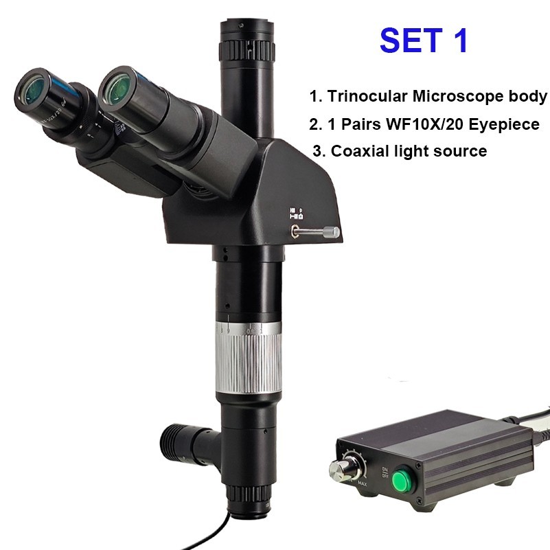 FB0990 Coaxial Light Lens Trinocular Stereo Microscope Max 1000X 4K HDMI Camera