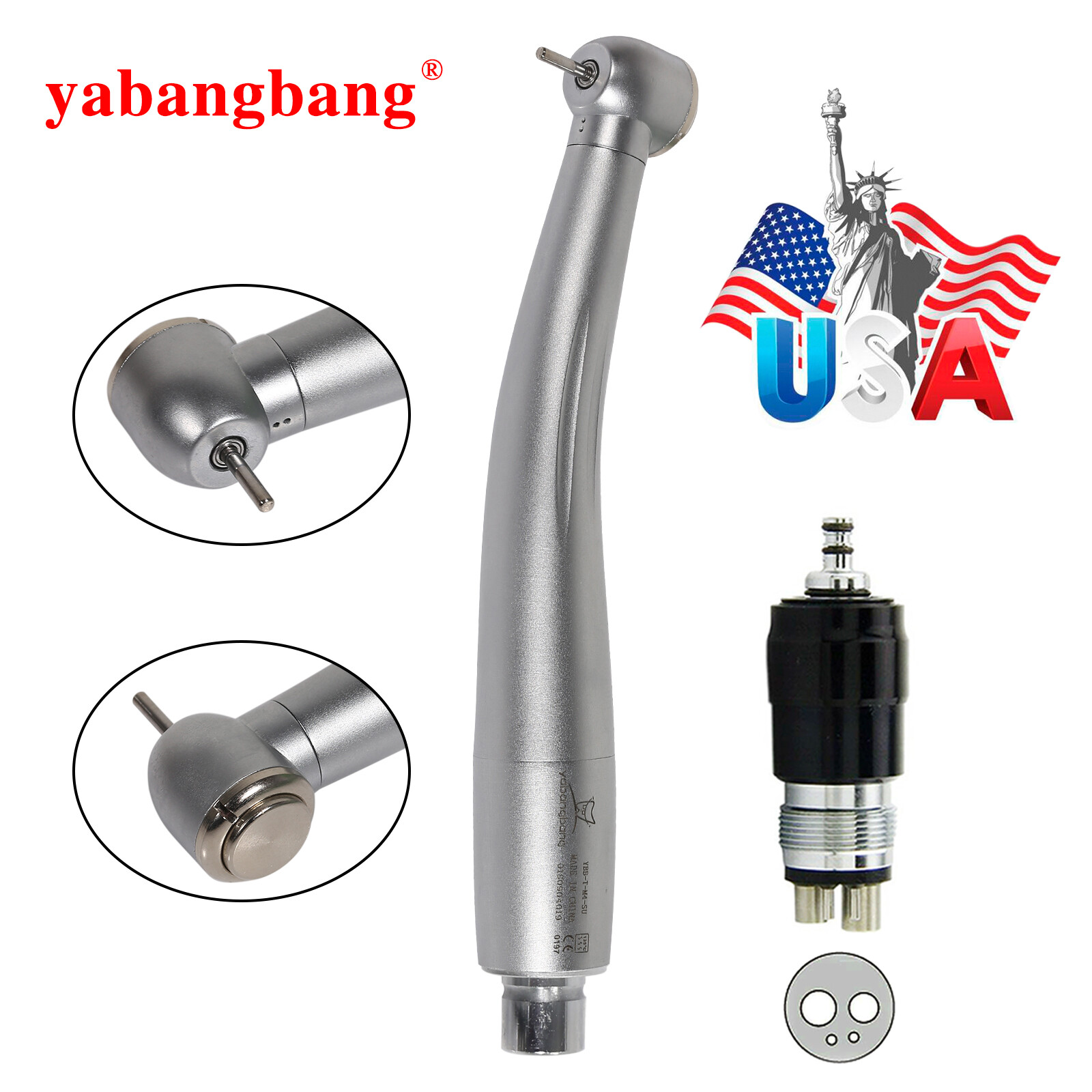 1-100 NSK Style Dental High Speed Turbine Handpiece with Quick Coupler Swivel 4H