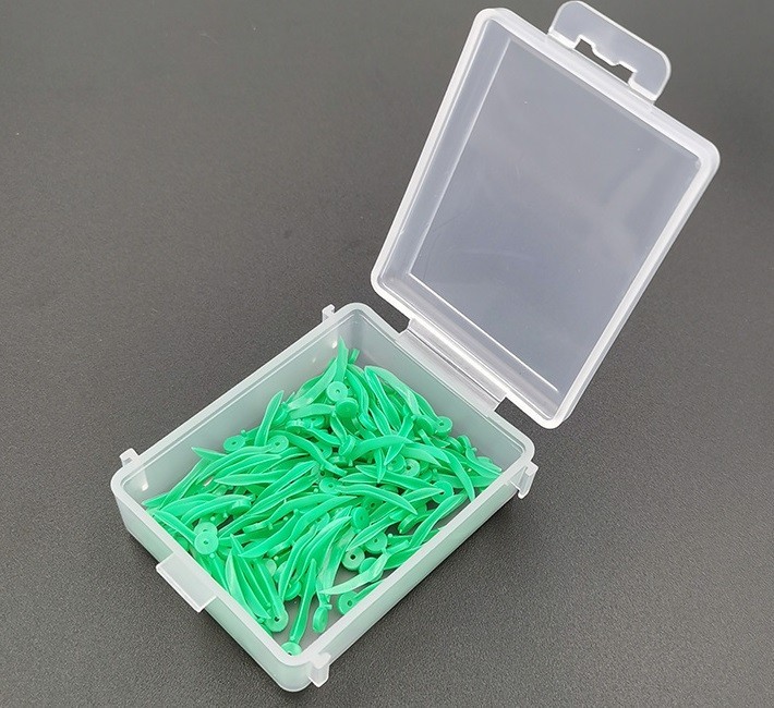 1000Pcs Dental Plastic Wedges W End Circular Holes Concave Design Diastema Wedge