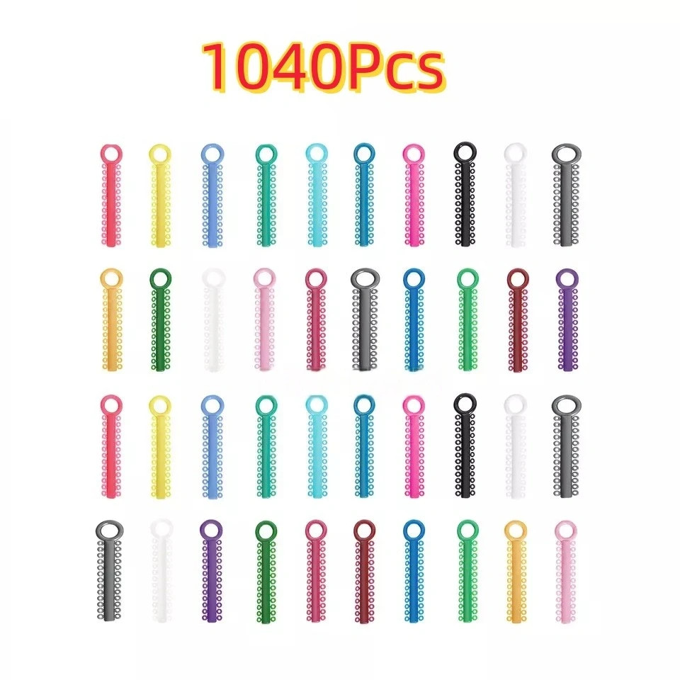Dental Orthodontics Ligature Ties Elastic Rubber Bands Mixed Color 4 Types