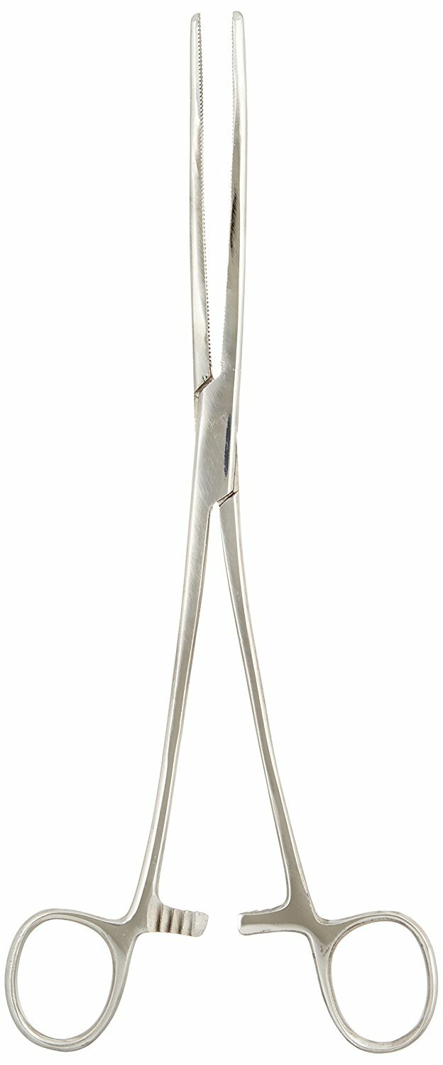 10″ Curved Hemostat Forceps Locking Clamps Stainless Steel Surgical Instrument
