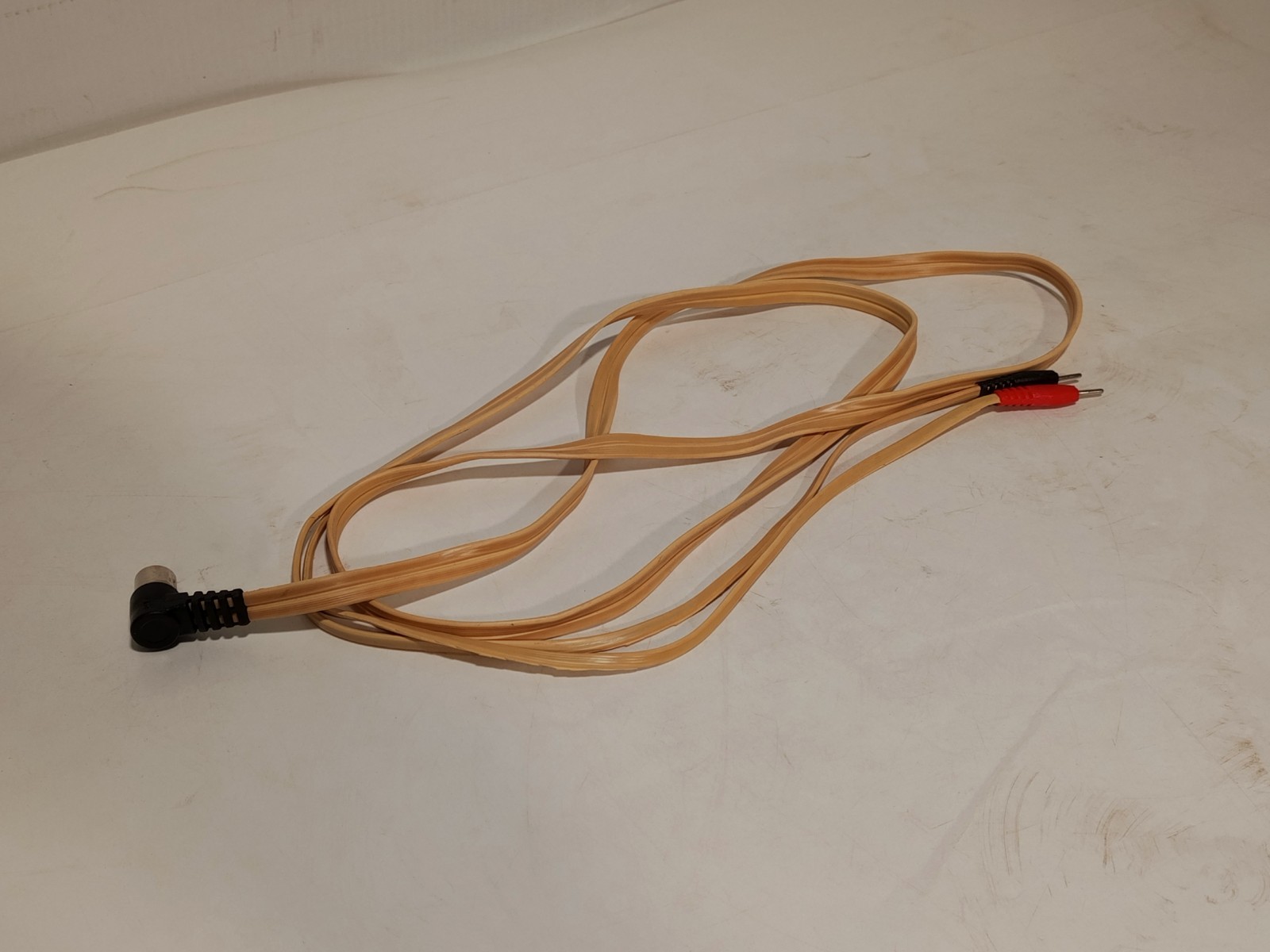 Unbranded assorted electrotherapy lead wires, tan cables, red & black connectors