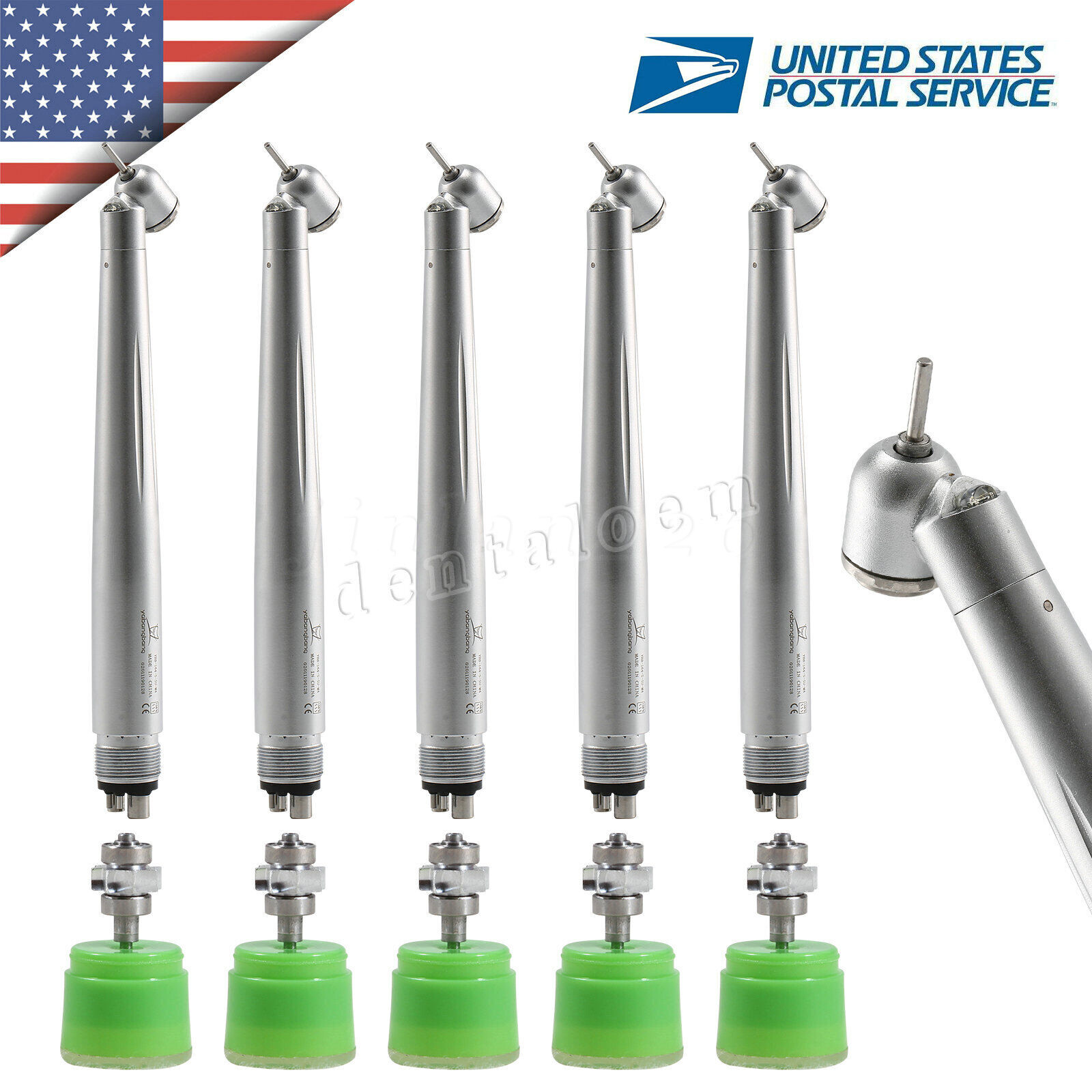 LED Dental 45 Degree Surgical High Speed Handpiece Push Button 4 Hole NSK STYLE