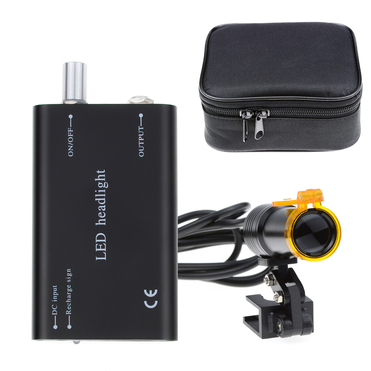 5W Dental Normal Clip LED Headlight High Power Lamp+Light Shield DY-007 Black US