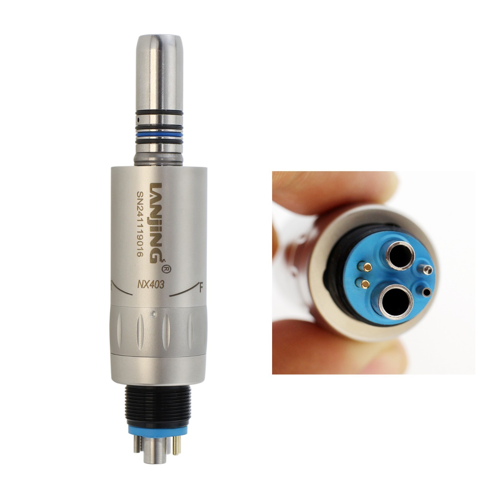 Dental Low Speed Air Motor 6 Hole Handpiece LED Mini Inner Water Single Spray