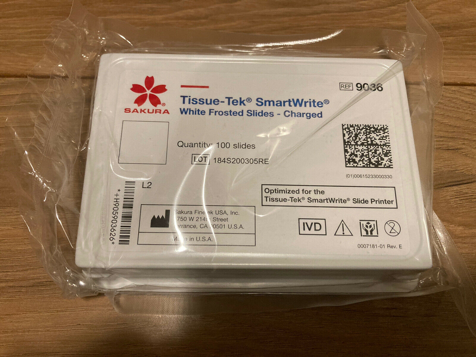 Sakura tissue tek 9036 Smartwrite White Frosted Slides – Charged 4 9021 Printer!