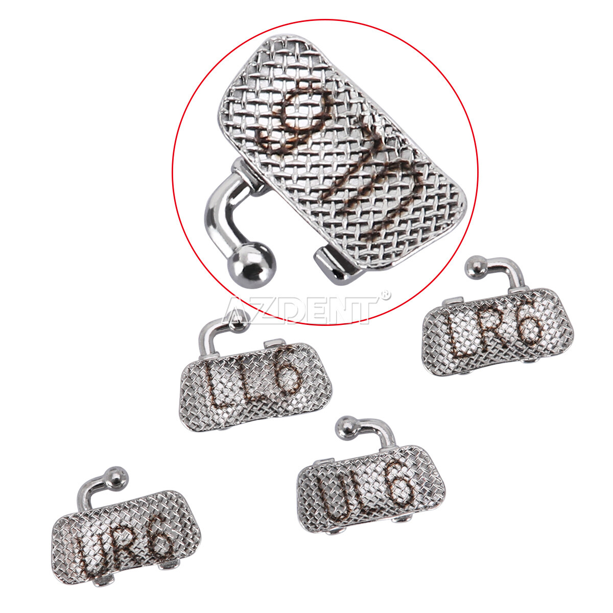 AZDENT Dental Orthodontic 1st Molar Buccal Tube Bondable Convertible Roth .022