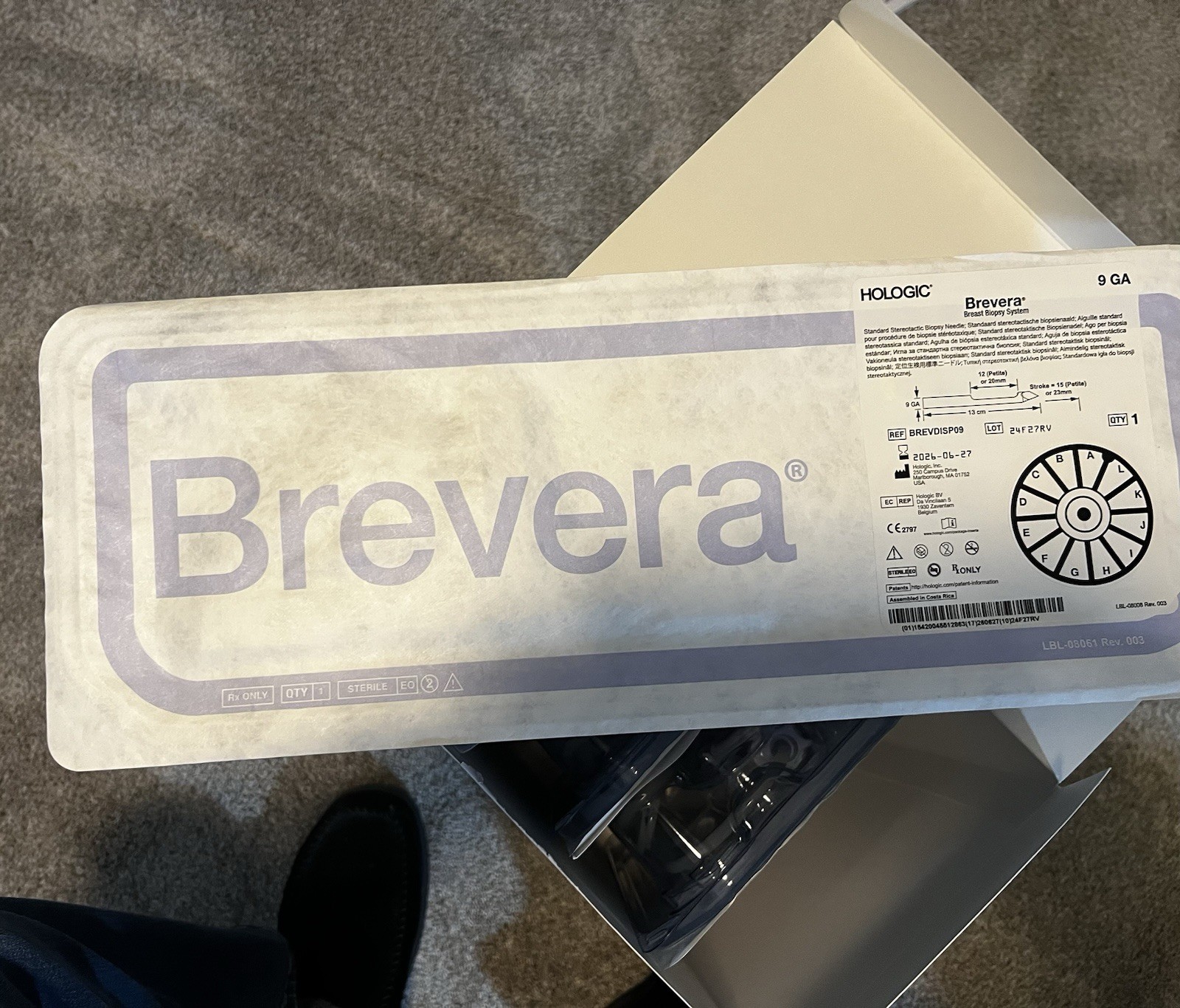 HOLOGIC BRAVEREA Breast Biopsy System Ref# BREVDISP09