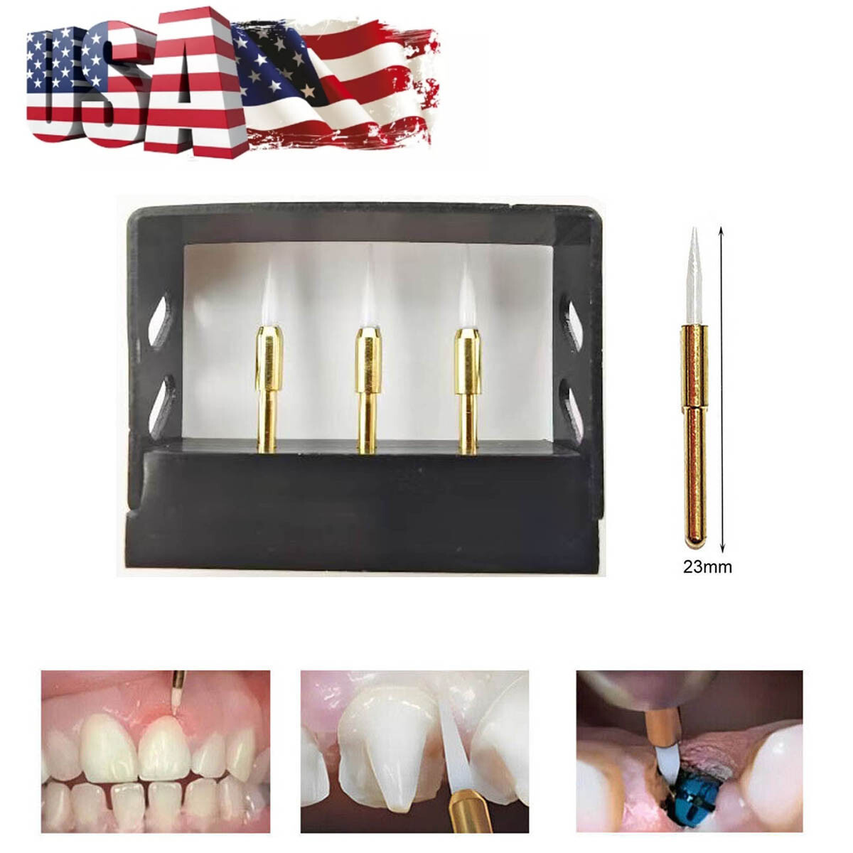 Dental Soft Trimmer Soft Tissue Burs For Gingival Retraction FG 21mm/23mm