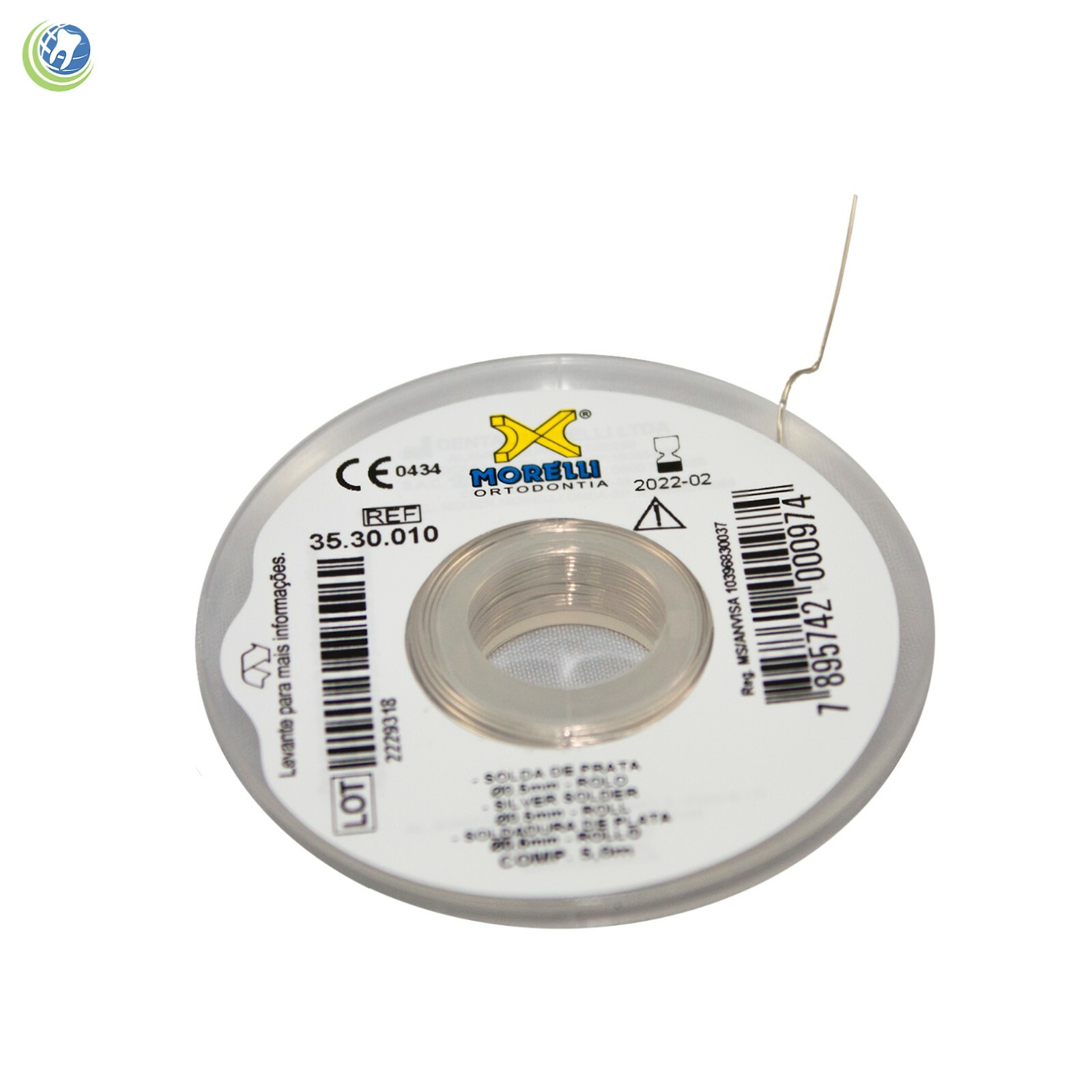 SILVER SOLDER 0.5MM ROLL 5MT.UN UNIVERSAL MORELLI 3530010 Orthodontic USA seller