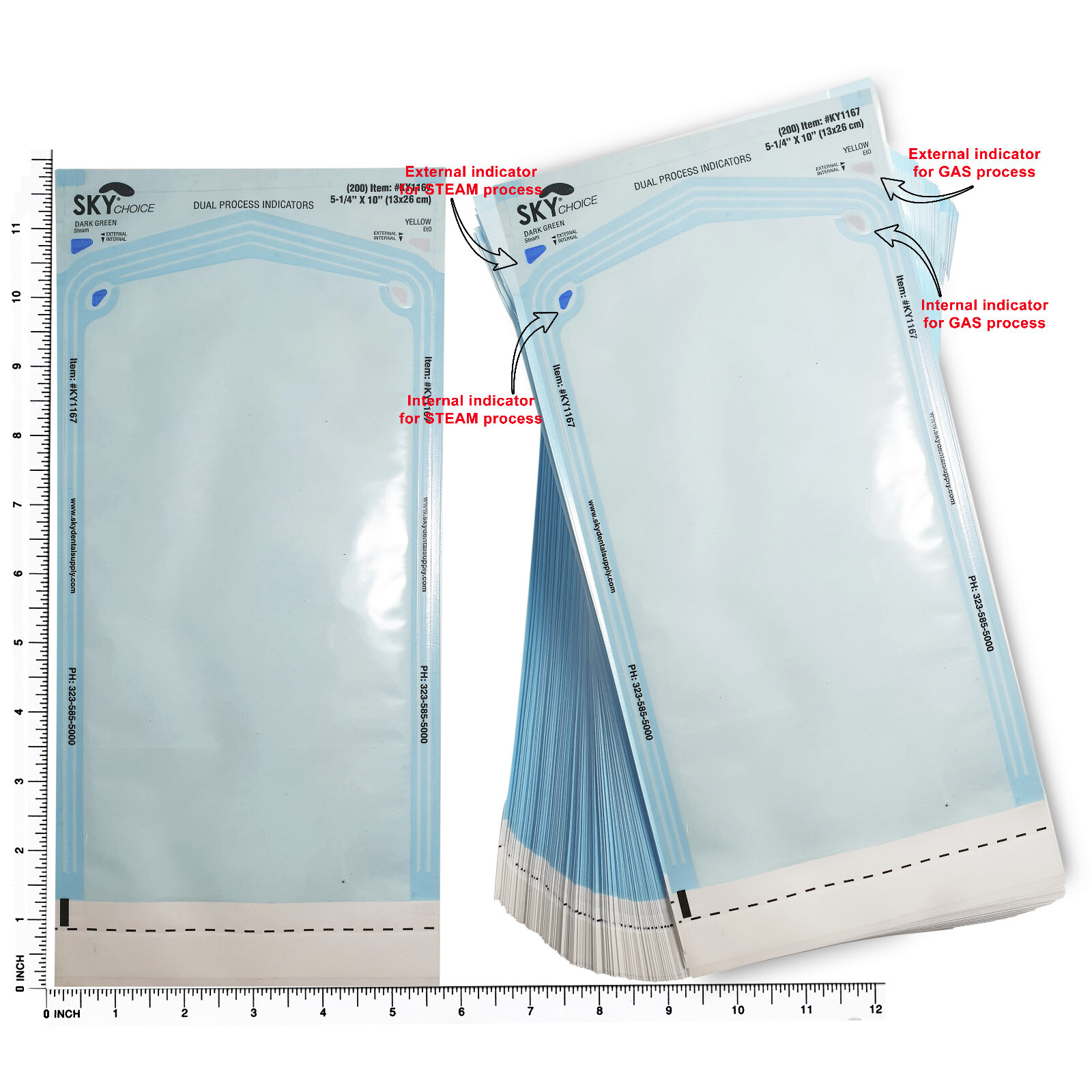 up to 4000 Sterilization Pouches 5.25″ x 11″ Dental Medical Self Seal Pouch Bag