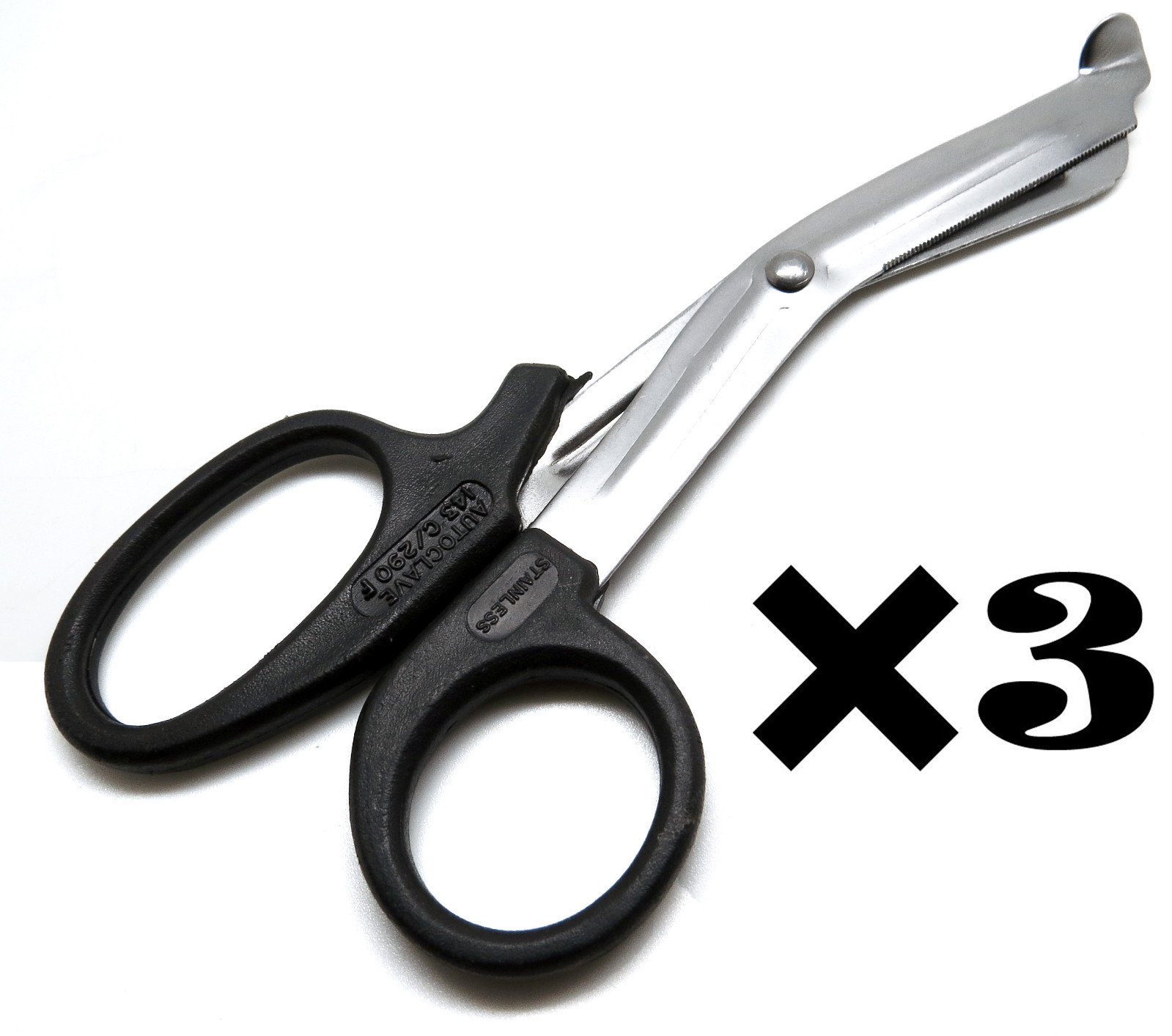 3 Pcs New Black Utility Scissors 5.5″ Multi-Purpose DIY EMS EMT Shears Tools