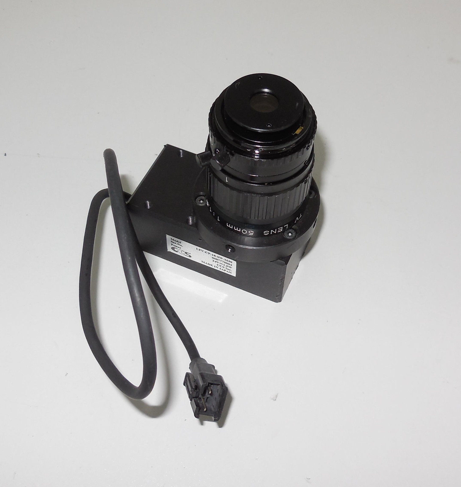 LFV-CP-18-SW-M30 (White LCD) & TV lens 50mm 1:1.8