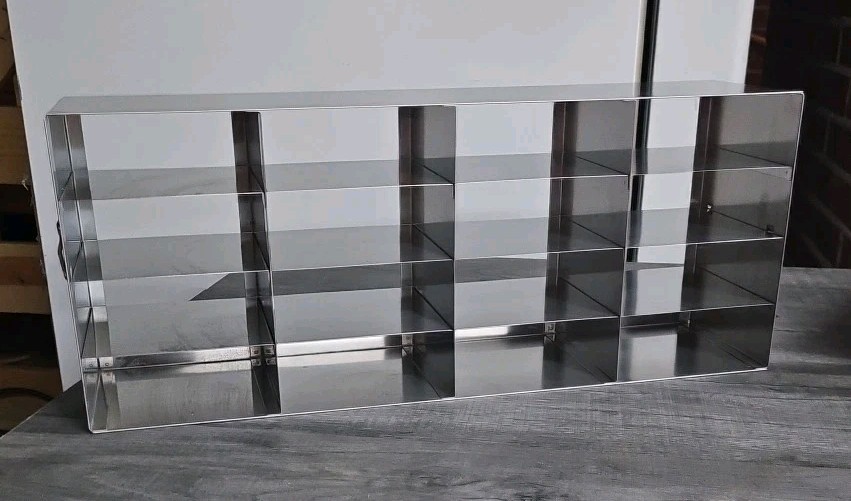 Upright 16 Compartment Stainless Steel Freezer Rack for Lab Use – 2 Avail GREAT!